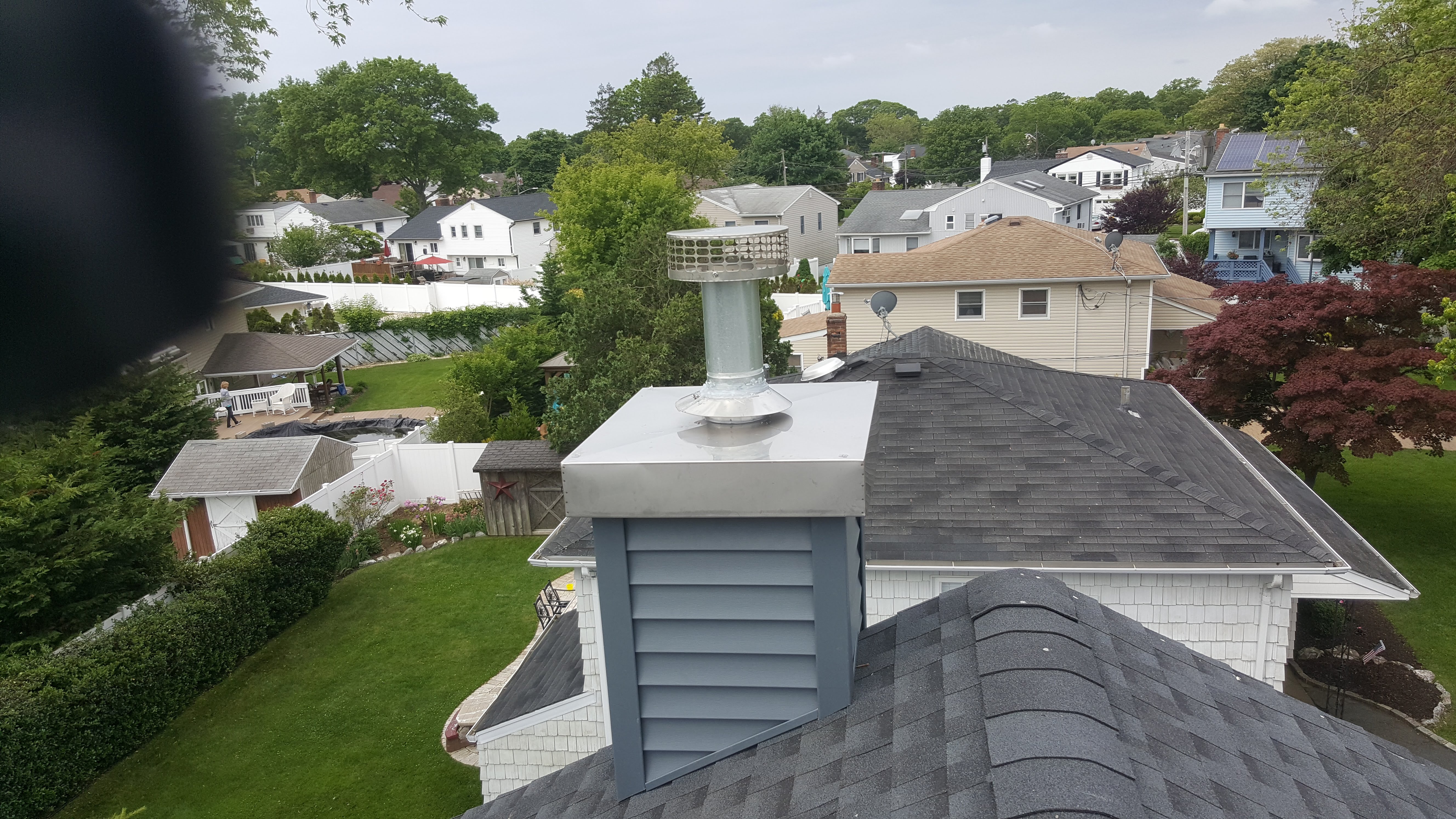 Complete chimney crown rebuild and waterproofing in Floral Park, New York