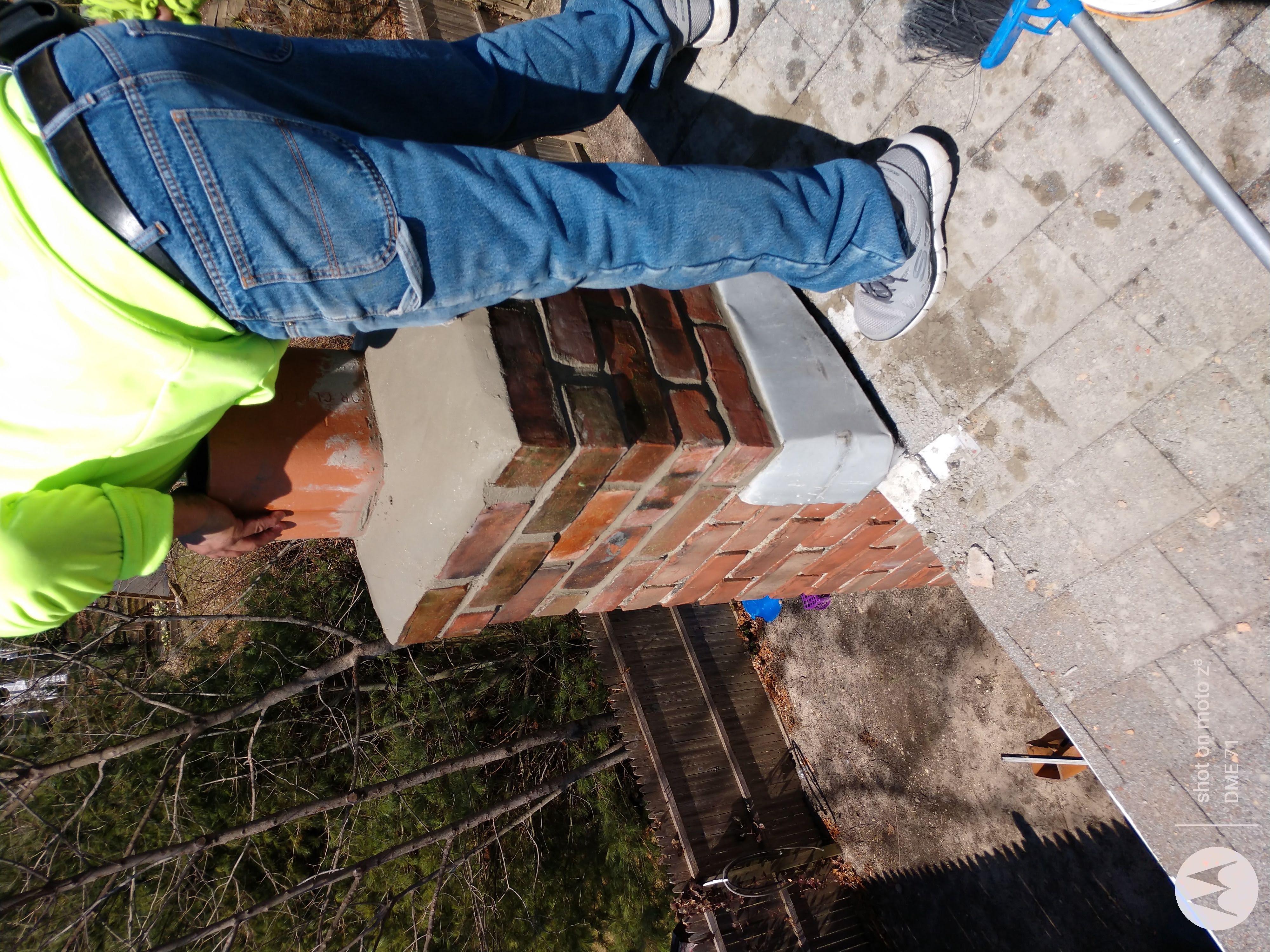 Cracked chimney professionally repaired in Floral Park, NY